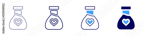 Safety protocol icon in 4 different styles. Thin Line, Line, Bold Line, Duotone. Duotone style. Editable stroke