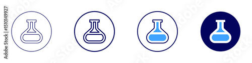 RNA polymerase icon in 4 different styles. Thin Line, Line, Bold Line, Duotone. Duotone style. Editable stroke