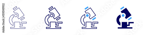 RNA code icon in 4 different styles. Thin Line, Line, Bold Line, Duotone. Duotone style. Editable stroke