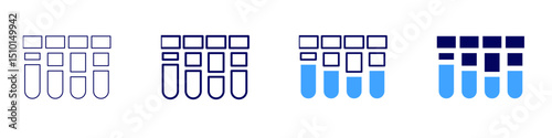 Reagent solution icon in 4 different styles. Thin Line, Line, Bold Line, Duotone. Duotone style. Editable stroke