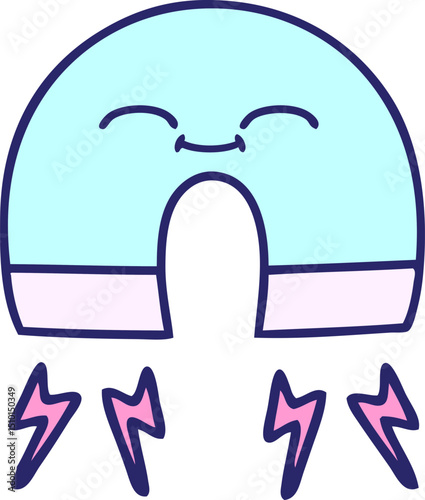 cute cartoon of a magnet