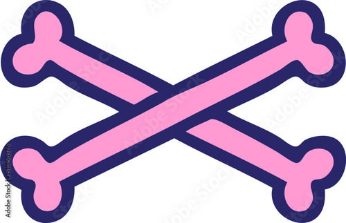 iconic tattoo style image of cross bones