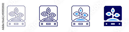 Mixture ratio icon in 4 different styles. Thin Line, Line, Bold Line, Duotone. Duotone style. Editable stroke