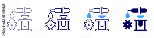 Medical lab icon in 4 different styles. Thin Line, Line, Bold Line, Duotone. Duotone style. Editable stroke