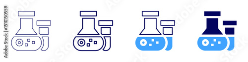Liquid biopsy icon in 4 different styles. Thin Line, Line, Bold Line, Duotone. Duotone style. Editable stroke