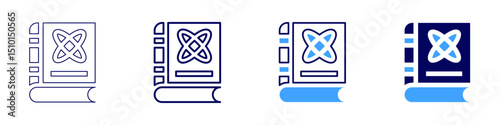 Light intensity icon in 4 different styles. Thin Line, Line, Bold Line, Duotone. Duotone style. Editable stroke
