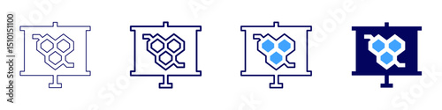 Genetic screening icon in 4 different styles. Thin Line, Line, Bold Line, Duotone. Duotone style. Editable stroke