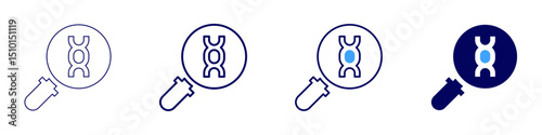 Genetic mutation icon in 4 different styles. Thin Line, Line, Bold Line, Duotone. Duotone style. Editable stroke