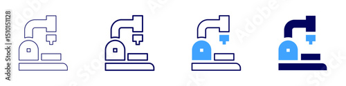 Genetic drift icon in 4 different styles. Thin Line, Line, Bold Line, Duotone. Duotone style. Editable stroke