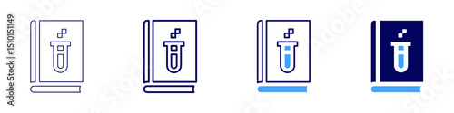 Fluid mixture icon in 4 different styles. Thin Line, Line, Bold Line, Duotone. Duotone style. Editable stroke