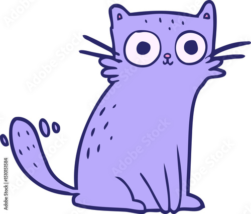 cartoon staring cat
