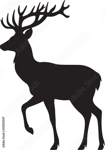8 Deer Silhouette Bundle Clipart
