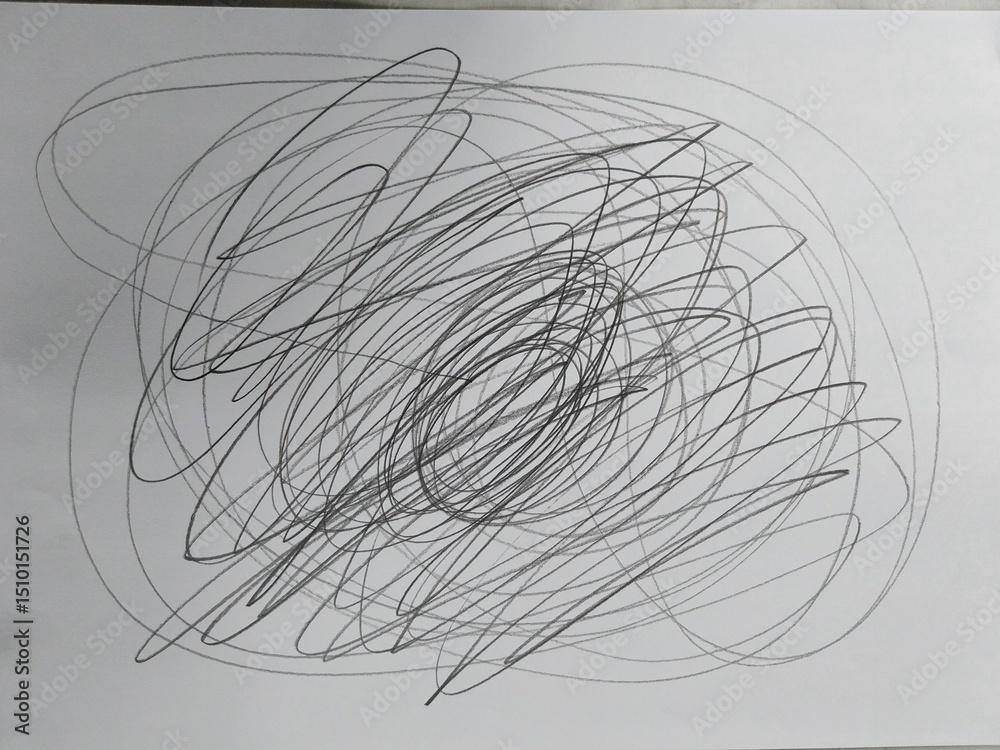 Scribbled thoughts on white canvas Scribbled thoughts on white canvas