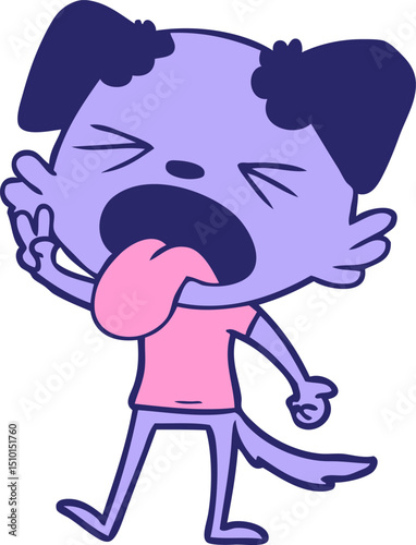 cartoon disgusted dog