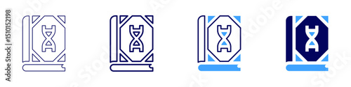 Blood analysis icon in 4 different styles. Thin Line, Line, Bold Line, Duotone. Duotone style. Editable stroke