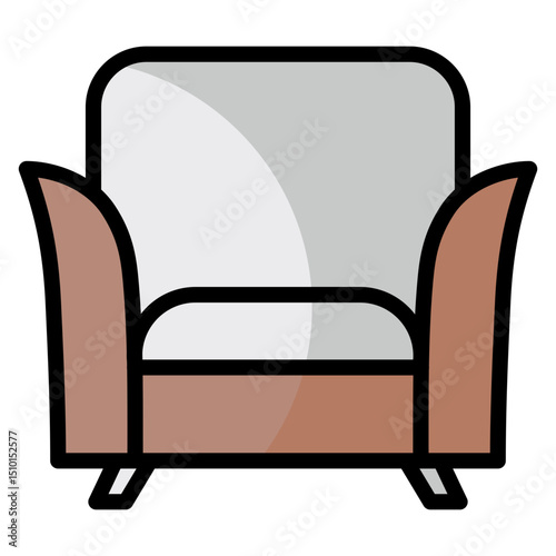 Armchair Seat  Icon Element For Design