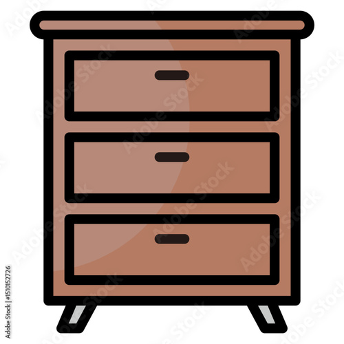 Drawer Chest  Icon Element For Design