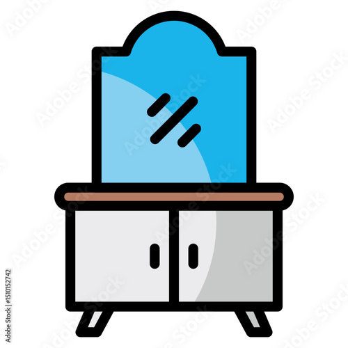 Vanity Table  Icon Element For Design