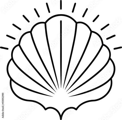 Shell vector icon