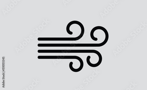 wind doodle blow, gust design isolated on white background
