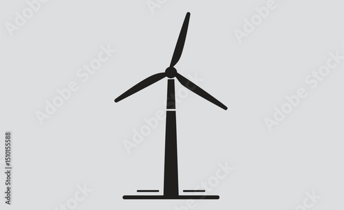 wind turbine, windmill - vector icon
