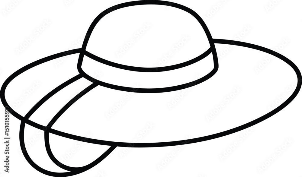 hat line art hat line art