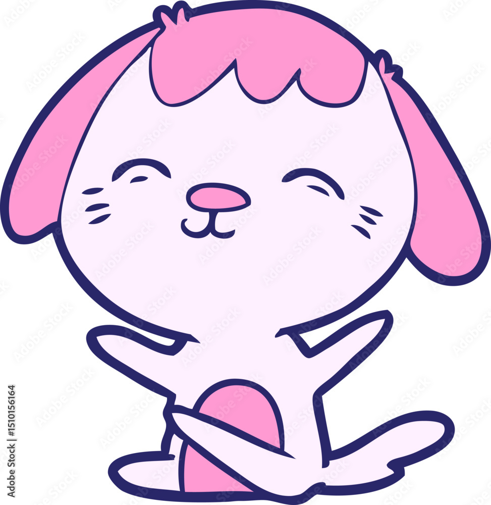 happy cartoon sitting dog happy cartoon sitting dog