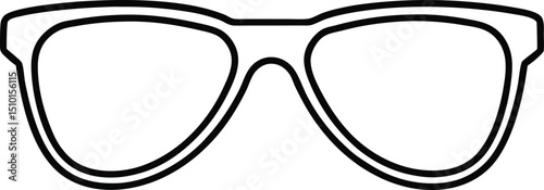 Glasses Line Drawing vector 