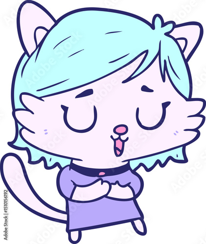 cartoon cat girl