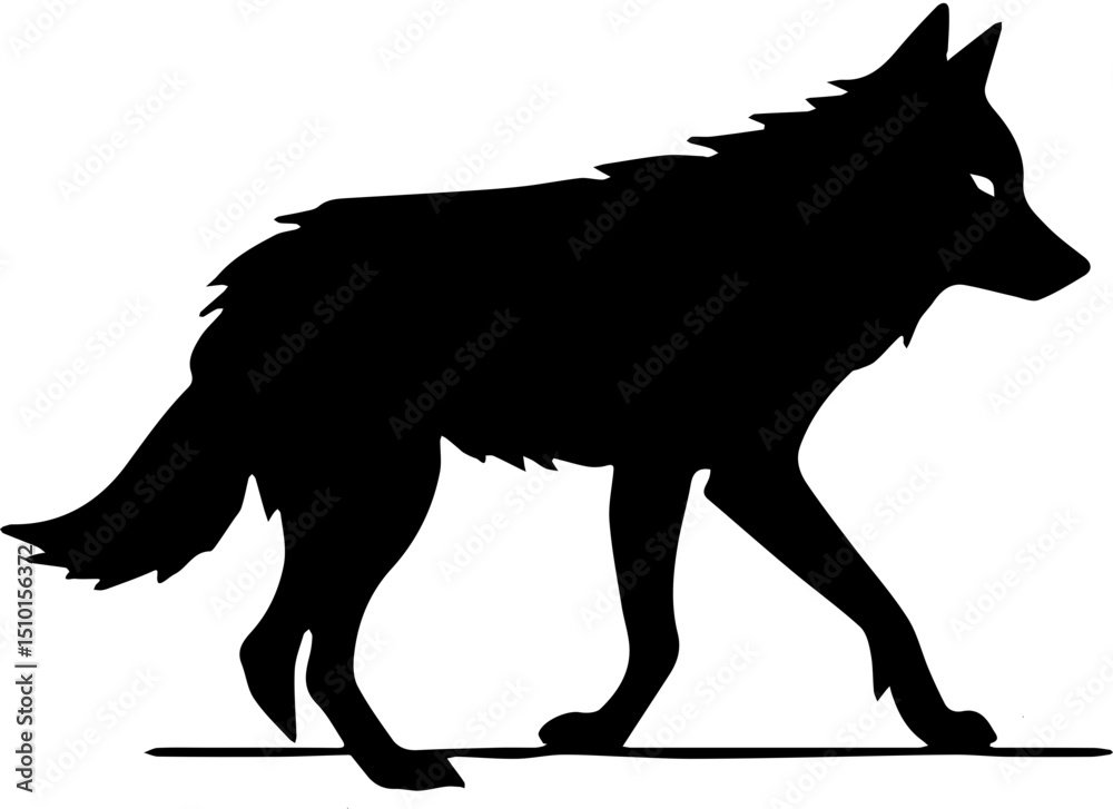 Fototapeta premium black wolf vector illustration