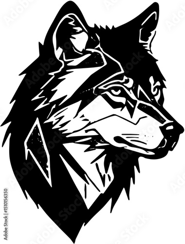 wolf head silhouette