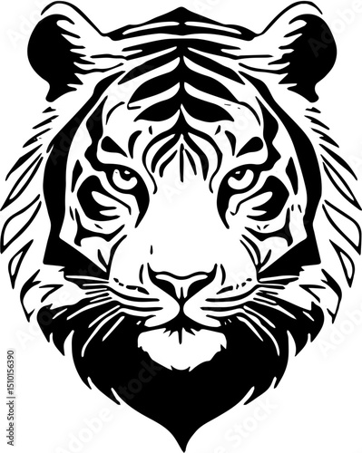tiger head vector