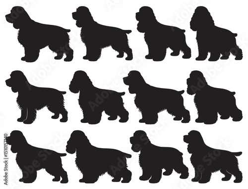 AMERICAN COCKER SPANIEL DOG SILHOUETTE