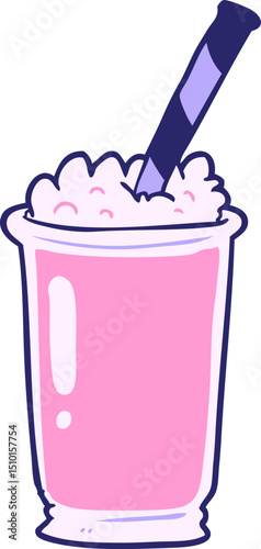 cartoon milkshake