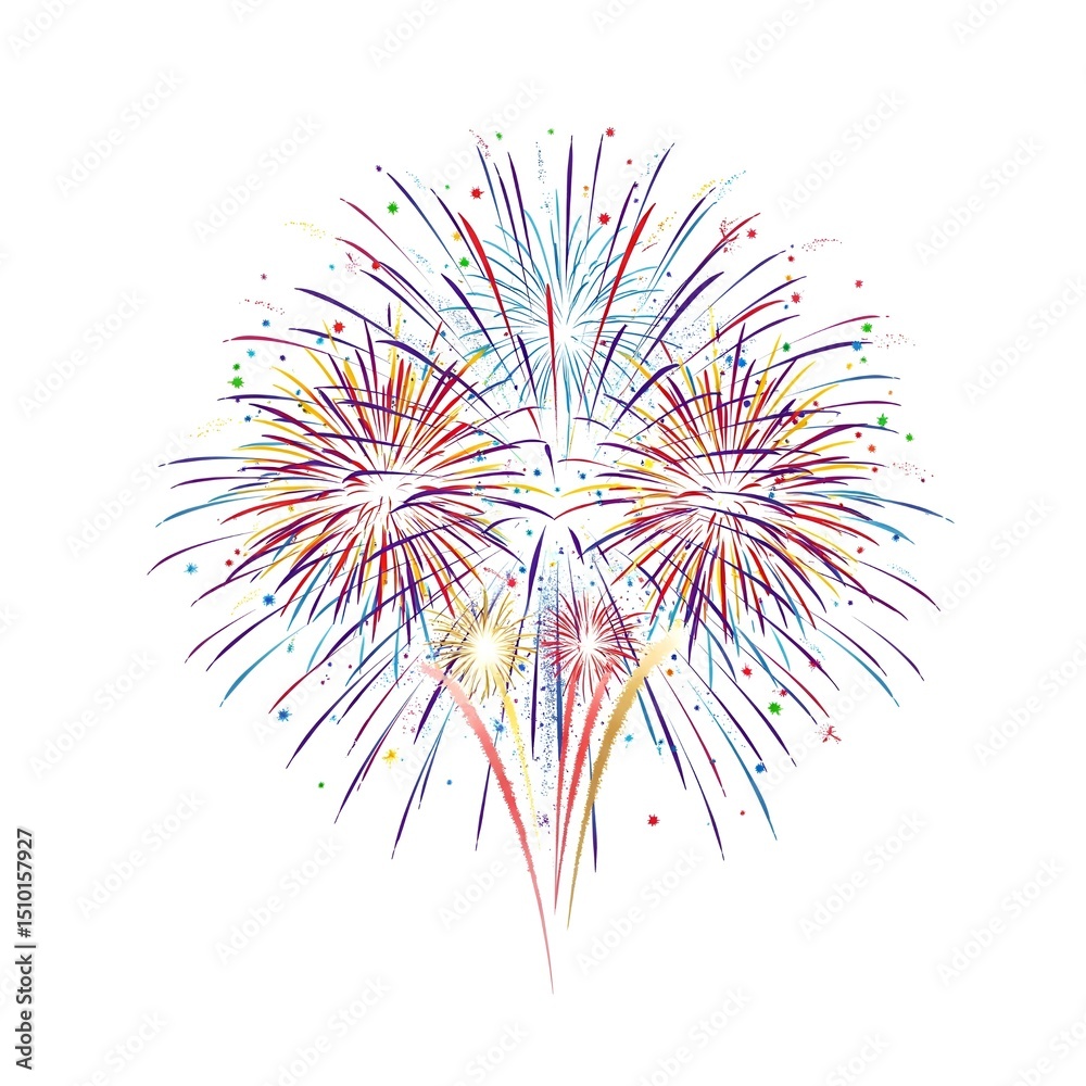 Obraz premium new year fireworks