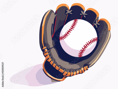 baseball ball and glove