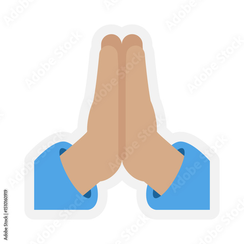 Folded Hands Medium Skin Tone