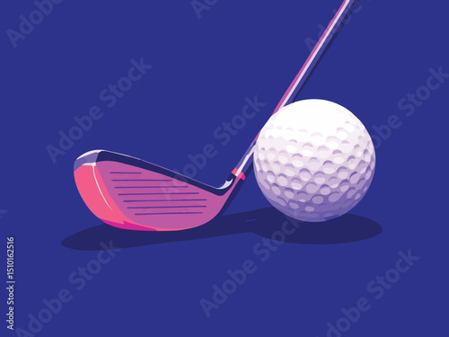 golf club and ball