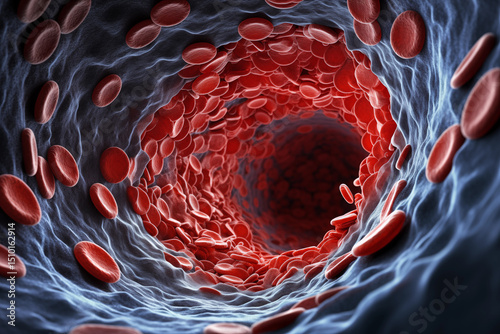 Discovering the intricate landscape of blood flow within a human blood vessel
