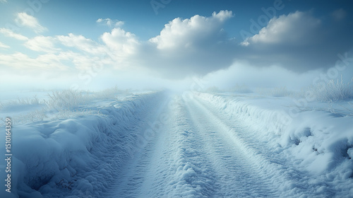 Snowy Road a Winter