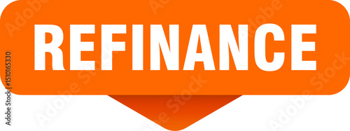 refinance sticker. refinance sign on transparent background
