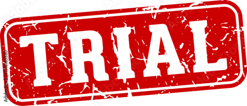trial rectangular sign. trial stamp