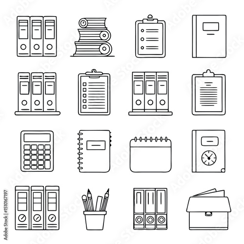 Filing System & Office Storage Icons