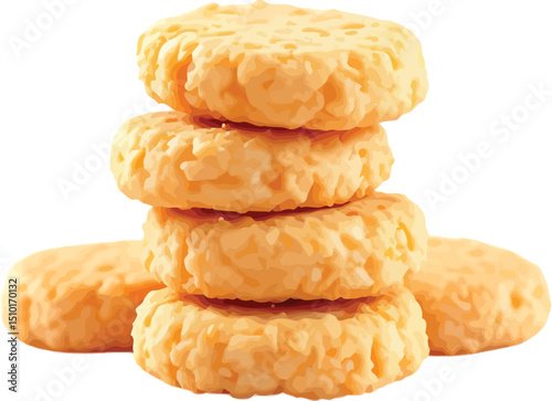 Delicious Cheese Biscuits, Crispy and Savory Snack