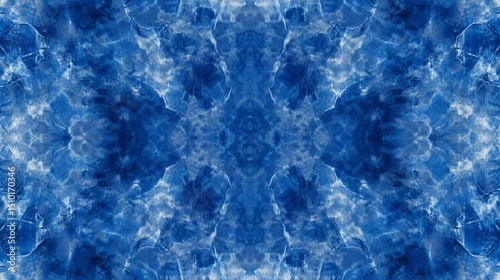 Indigo dye pattern with a tie-dye look. Seamless and can be repeated. Made in a vector format.
