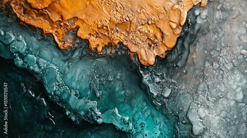 Modern art background with abstract alcohol ink. Close-up of the colorful texture and paint. A section of an original alcohol ink painting.
