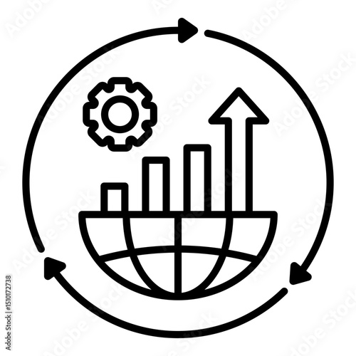Sustainable development conceptual vector icon