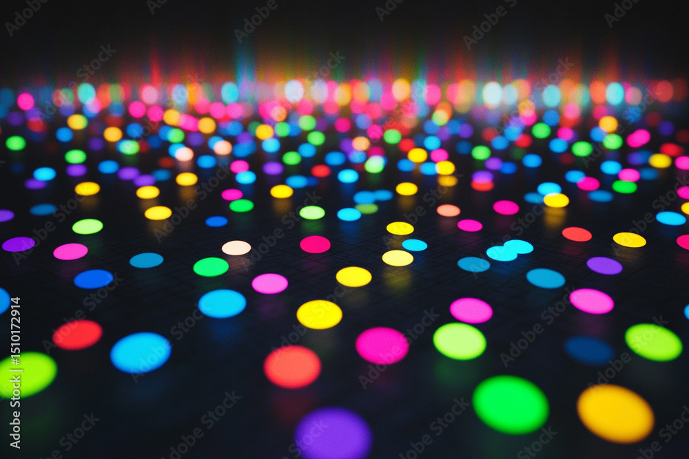 Naklejka premium Concert glow with colored floating dots