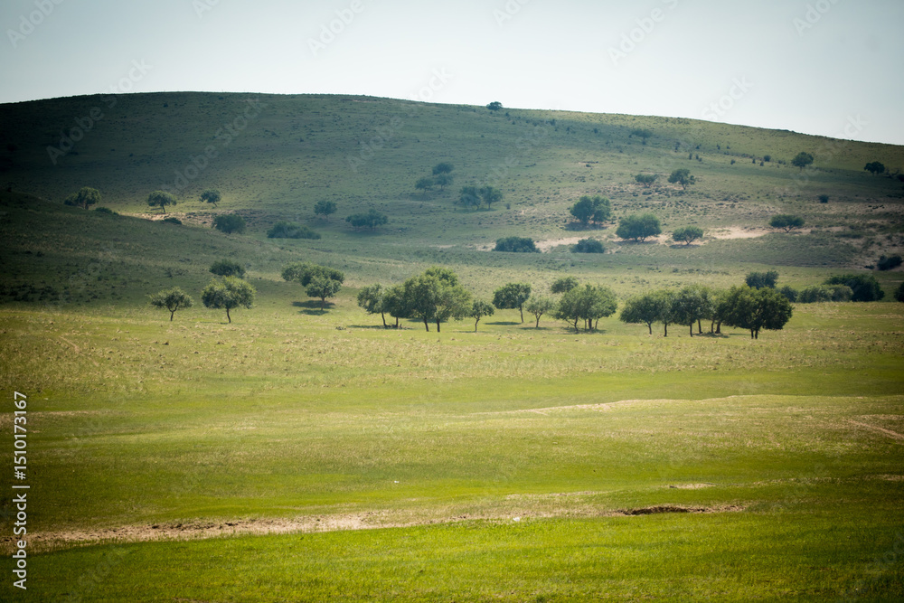 Fototapeta premium Hunshandake Sandy Land in Inner Mongolia, China