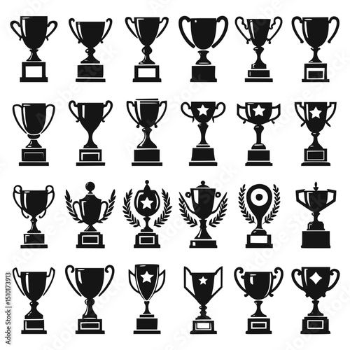 Collection of award trophy icons